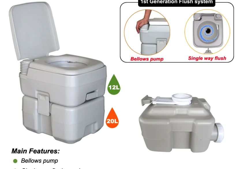 Kazema brochure picnic portable toilets design UAE marketing display